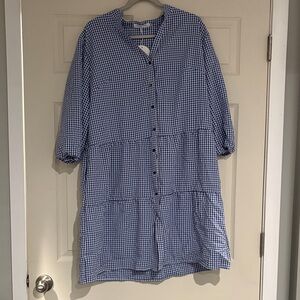 Women’s Blue Button Down Dress